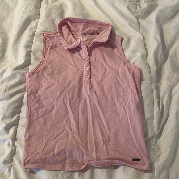 Hollister Pink Collared Top - Picture 1 of 3